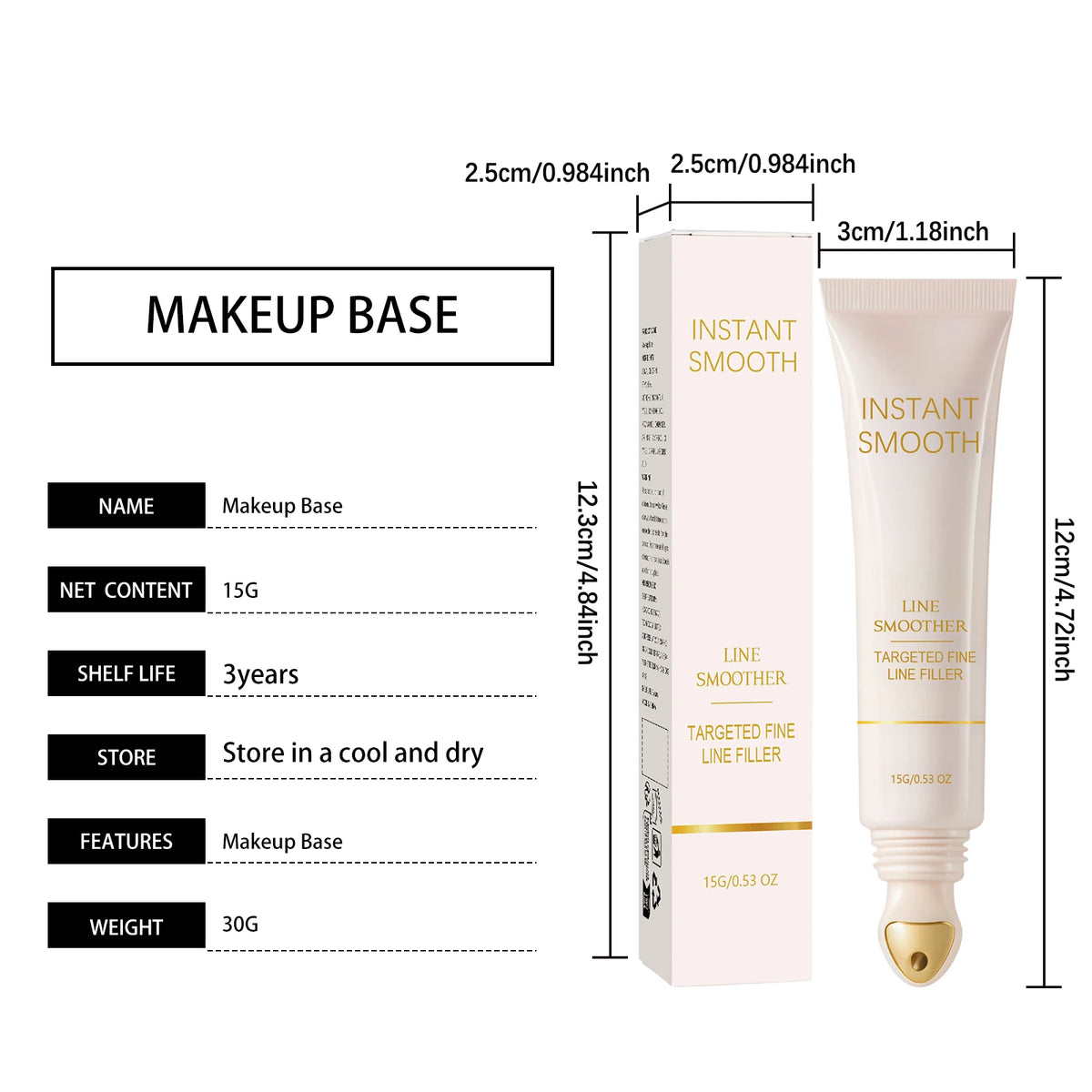 Invisible Pore Base Stick Makeup Primer Oil Control Brighten Conceal Fine Line Lightweight Modify Skin Color Primer Makeup Cream