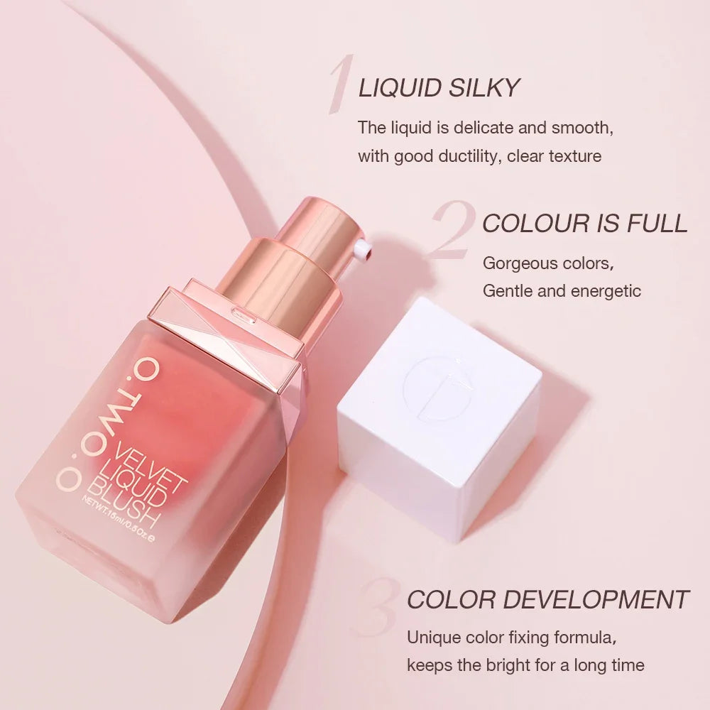 O.TWO.O Liquid Blusher 4 Colors Rose Pink Blush Long Lasting Natural Cheek Face Makeup Blusher High Pigment For Women Cosmetics - AliExpress 66