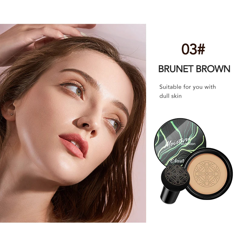 Moisture CC Cushion Foundation with Mushroom Sponge Long Lasting Hydrating Lightweight Flawless Coverage BB Air Cushion Makeup - AliExpress 66