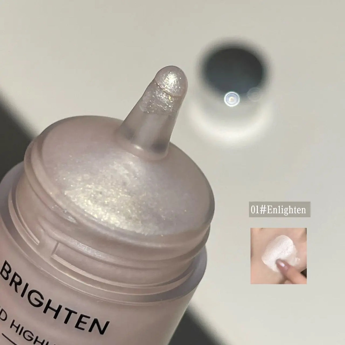 Herorange Shimmer Liquid Blush Highlighter, Dewy Watery Smooth Texture, Easy Blend Natural Brightening Daily Face Makeup