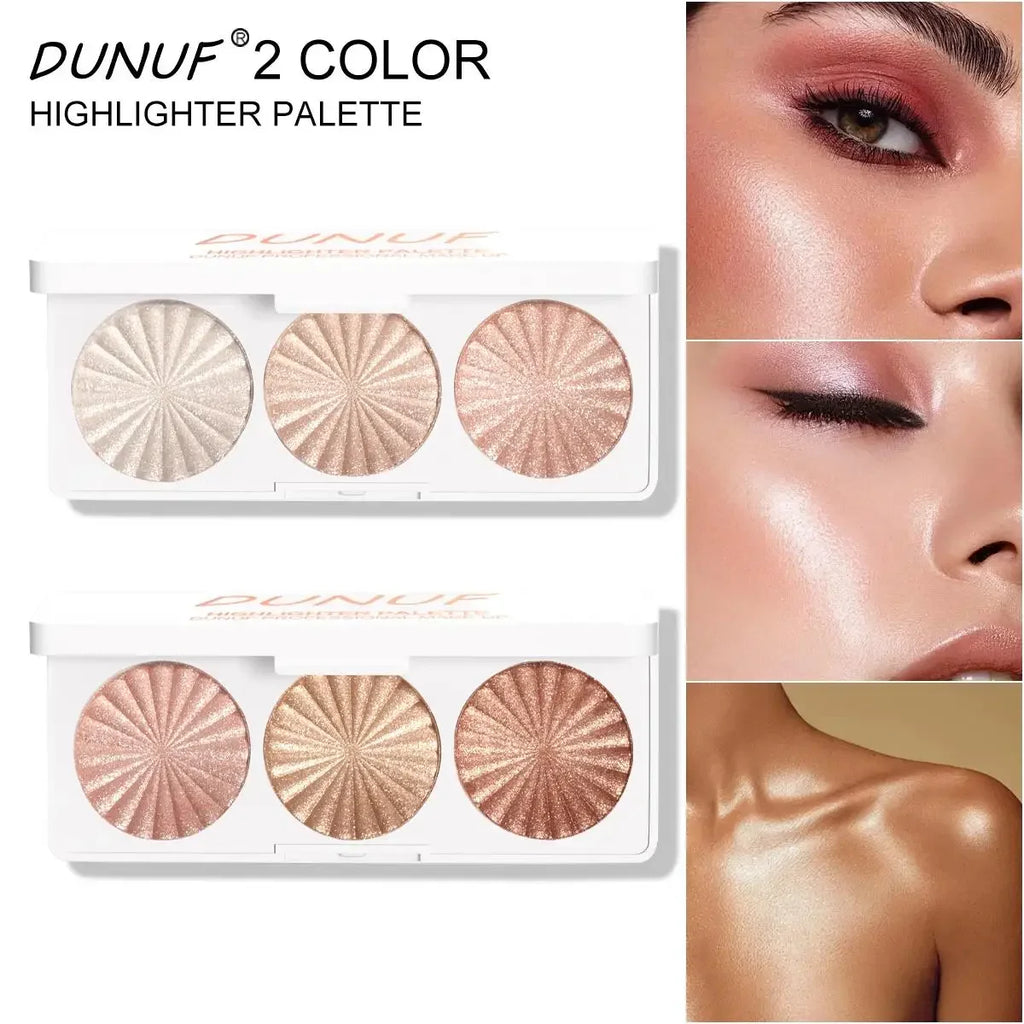 Highly Pigmented Waterproof Baked Highlighter Palette Blush Contour 4in1 Face Makeup Long Lasting Beauty Cosmetics - AliExpress 66