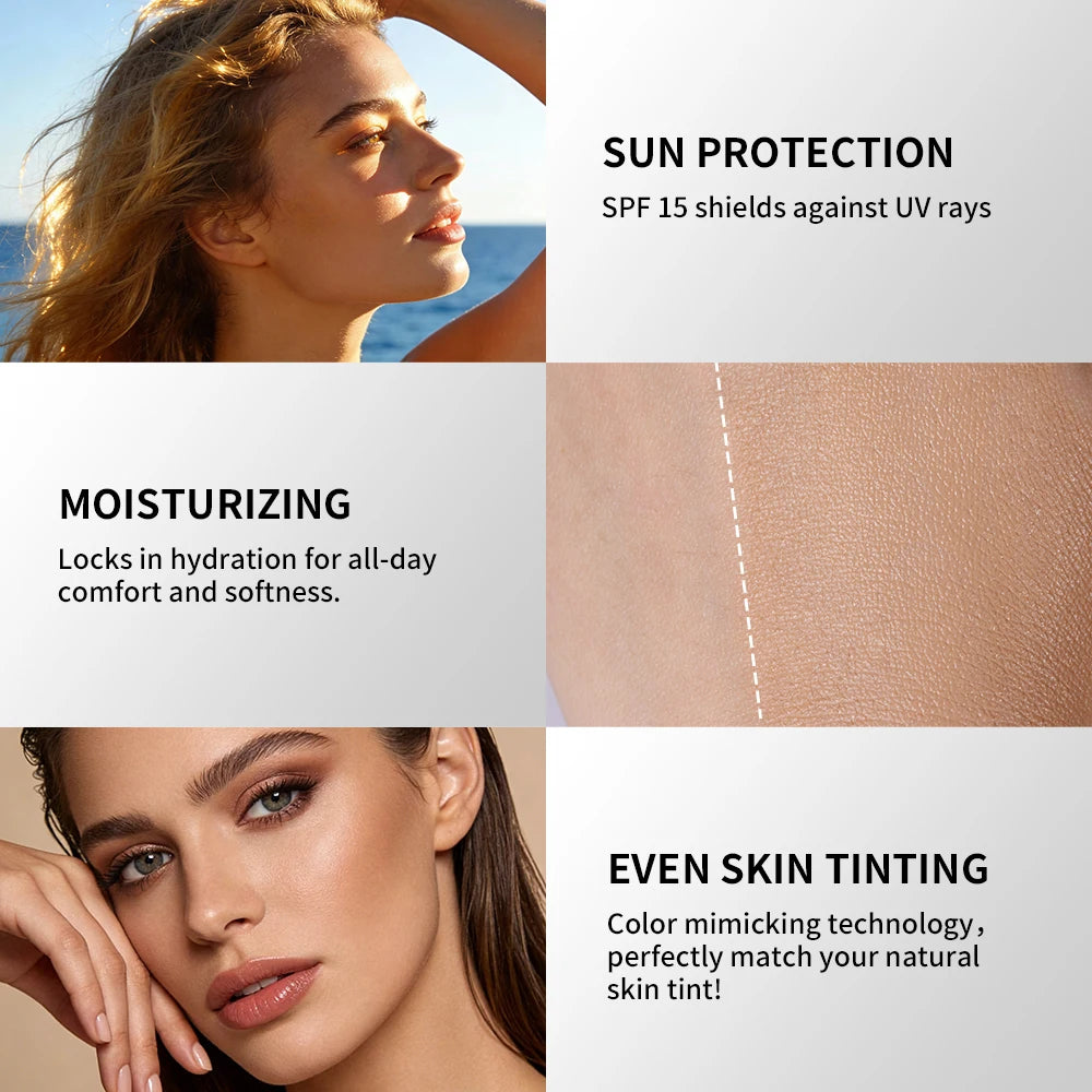 Lakerain Color Changing Liquid Foundation Brightening Moisturizing Skin SPF 15 Sunscreen Natural Even Skin Tone Slight Concealer - AliExpress 66