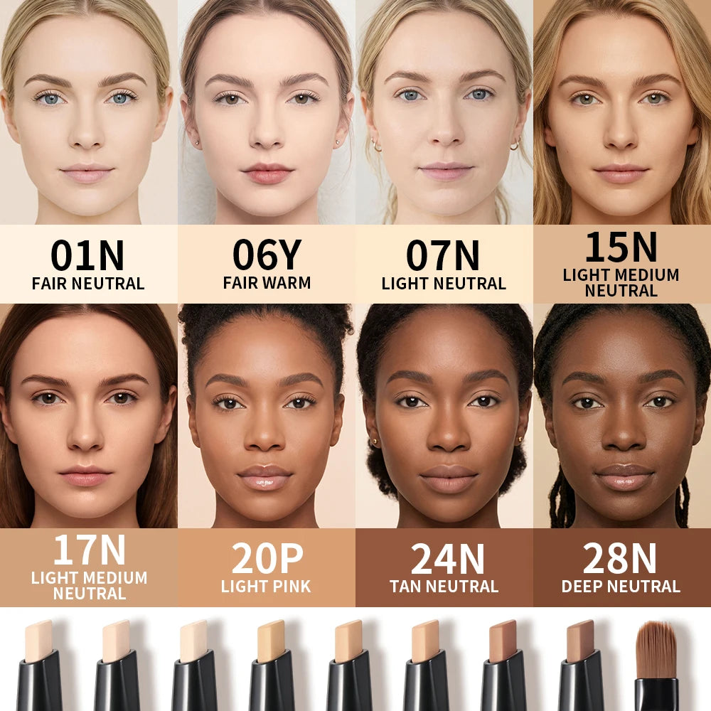 Flawless Skin Precision Concealer Dual-head Design Natural Skin Finish Precision Cover Redness,Spots,Dark Circles Concealer Pen - AliExpress 66