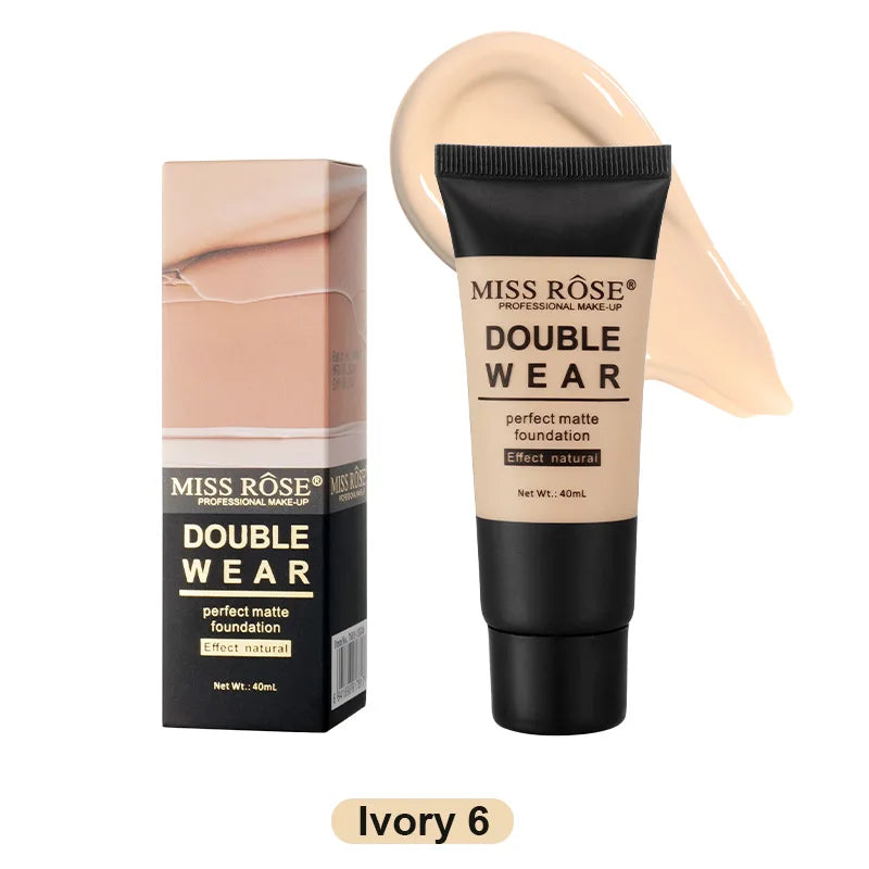 MISS ROSE 40ml Natural Nude Liquid Foundation Sweatproof Concealer Cream Daily Facial Makeup Cosmetics - AliExpress 66
