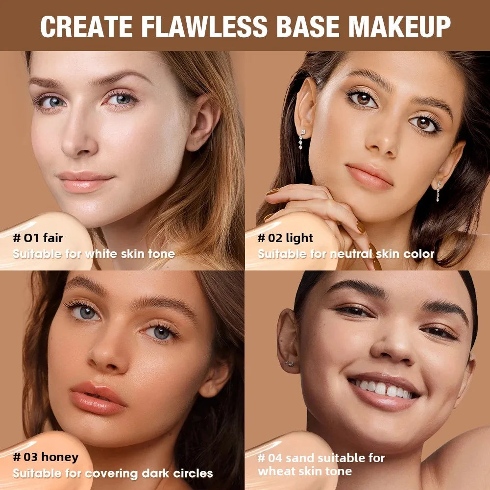 Waterproof Matte Concealer Cream Lightweight Foundation Makeup Base Full Coverage For Face And Dark Circles - AliExpress 66