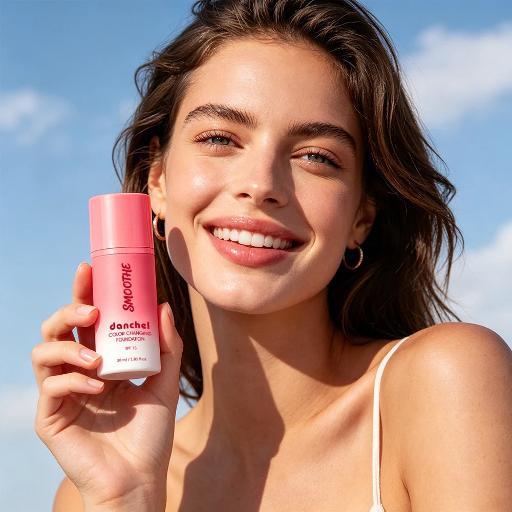 Color Changing Foundation Smart Match Skin Color Medium Coverage Deep Moisturizing SPF15 Sun Protection Natural Look Foundation