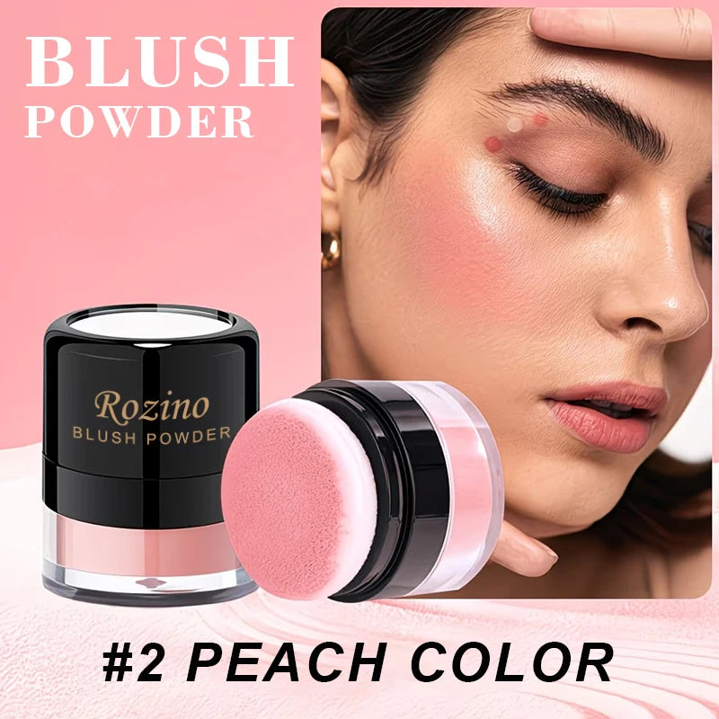 Blush Puff,Naturally Saturated and Buildable,Long-lasting Waterproof Natural Blush,Brightening Complexion,Effortless Application