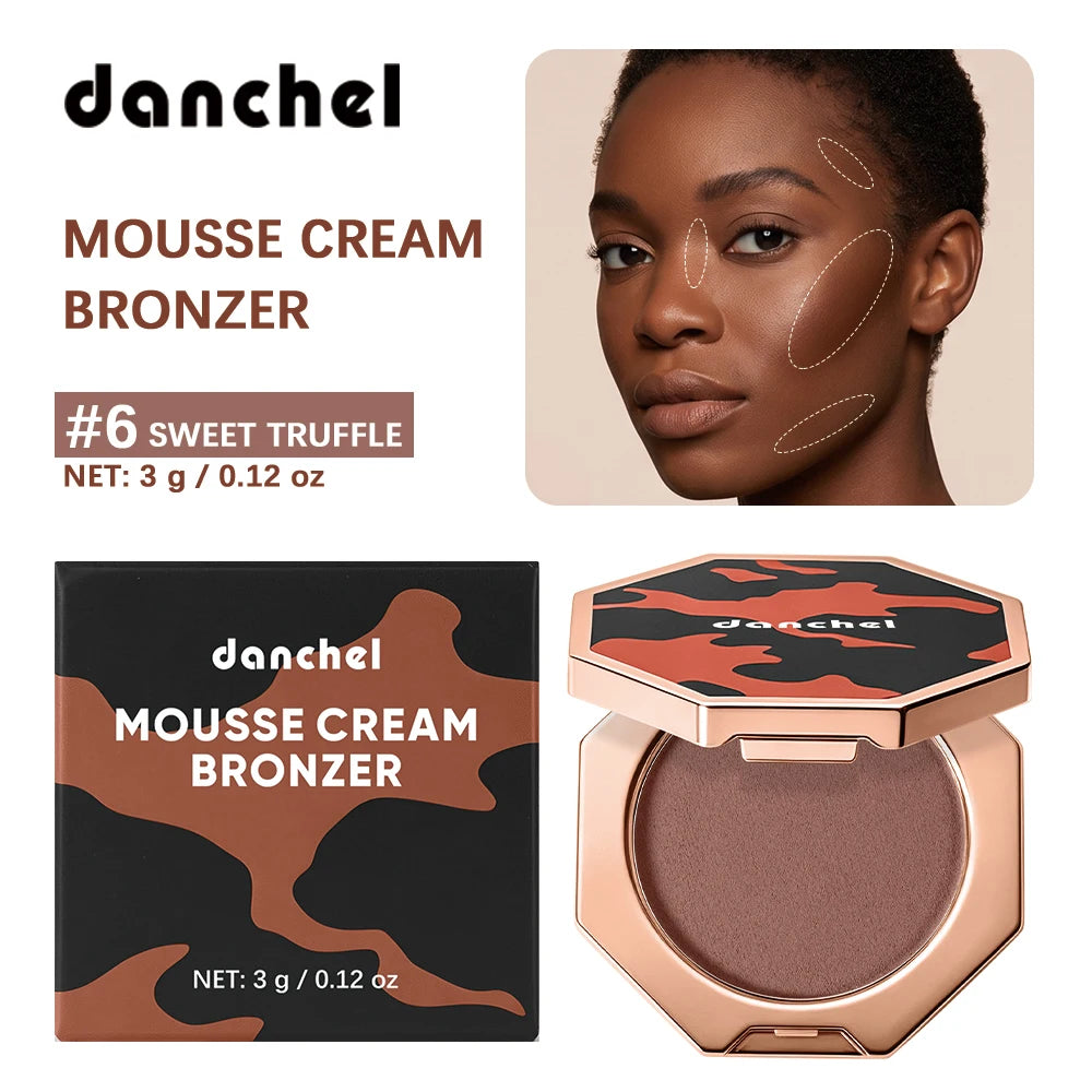 Mousse Bronzer Contour Cream Natural Soft Focus Skin Smoothing 3D Contour Waterproof Sweat-proof Resists Transfer Contour Cream
