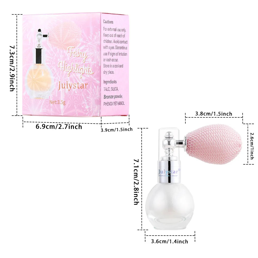 Popular Shimmer Liquid Highlighter Makeup Fine Glitter Brightening Cosmetic for Face Contour and Body Shiny Daily Party Make?up