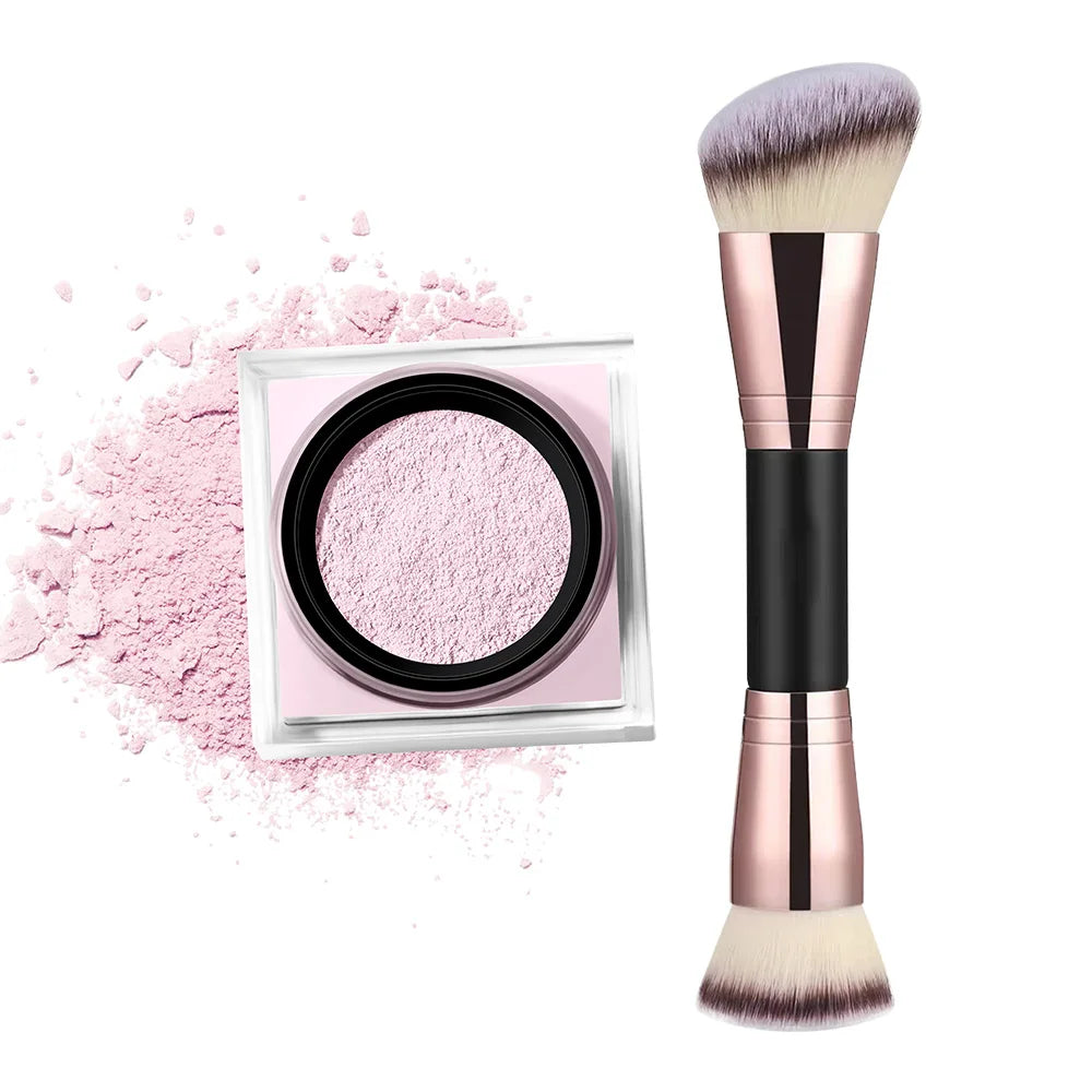 2 Count Loose Setting Powder & Brush Long Lasting Waterproof Oil Control Matte Natural Brightening Face Powder Cosmetics - AliExpress 66