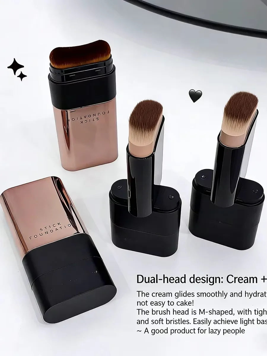 Eraser Double Head Foundation Stick with Brush (Velvet Moisturizing Light Concealer Liquid Foundation Make-up, Long-Lasting Flaw - AliExpress 66