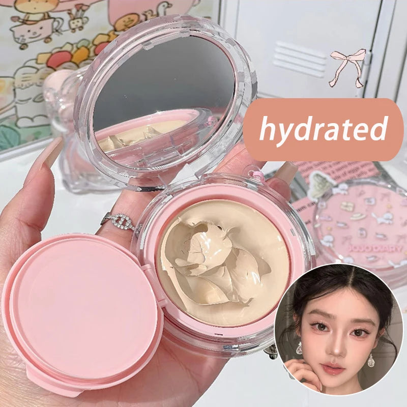 Cute Cat Air Cushion Compact Cream Hydrated High Coverage Foundation Oil Control Concealer BB Cream Korean Makeup Base Cosmetic - AliExpress 66