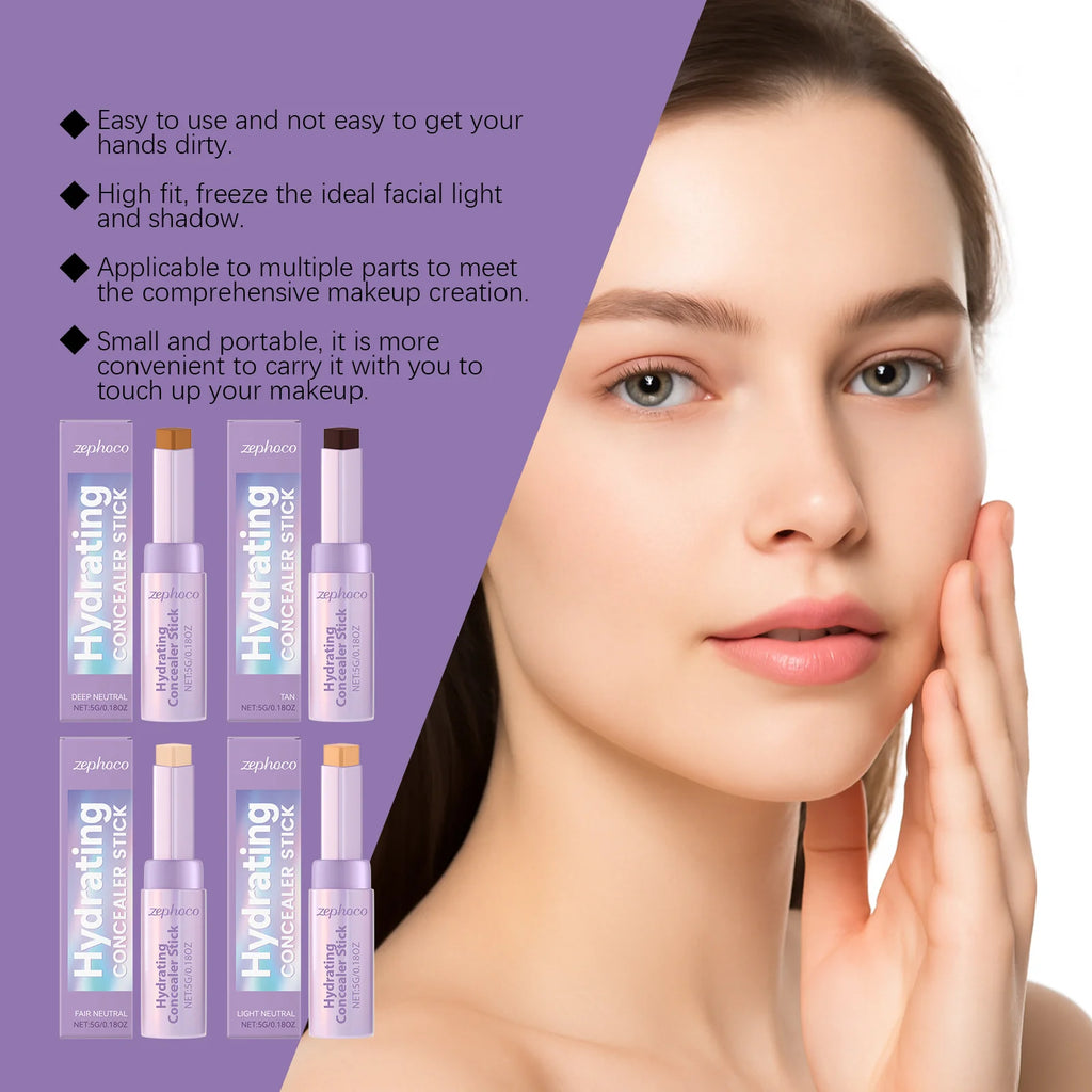 Foundation Contour Makeup Stick Contour Shaping Cover Blemishes Matte Finish Smooth Texture Brightening Moisturizing Makeup Tool