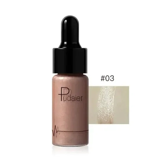 12 Color Liquid R Nude Contouring Face Brightener Glow Shimmer 3D Bronzer Highlighter Glitter Makeup Cream