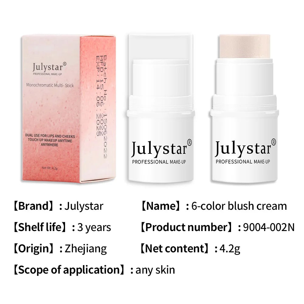 6 Colors Velvet Matte Blush Cream Cup?proof Long?lasting Non?fading Easy To Blend Face Blush Facial Makeup Cosmetics