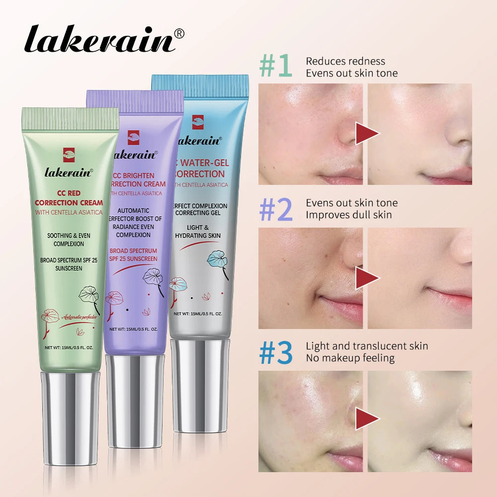 3Colors CC Cream Liquid-Based Full Coverage Cream Waterproof Long-Lasting Correct Redness Foundation erborian Korean Cosmetics - AliExpress 66