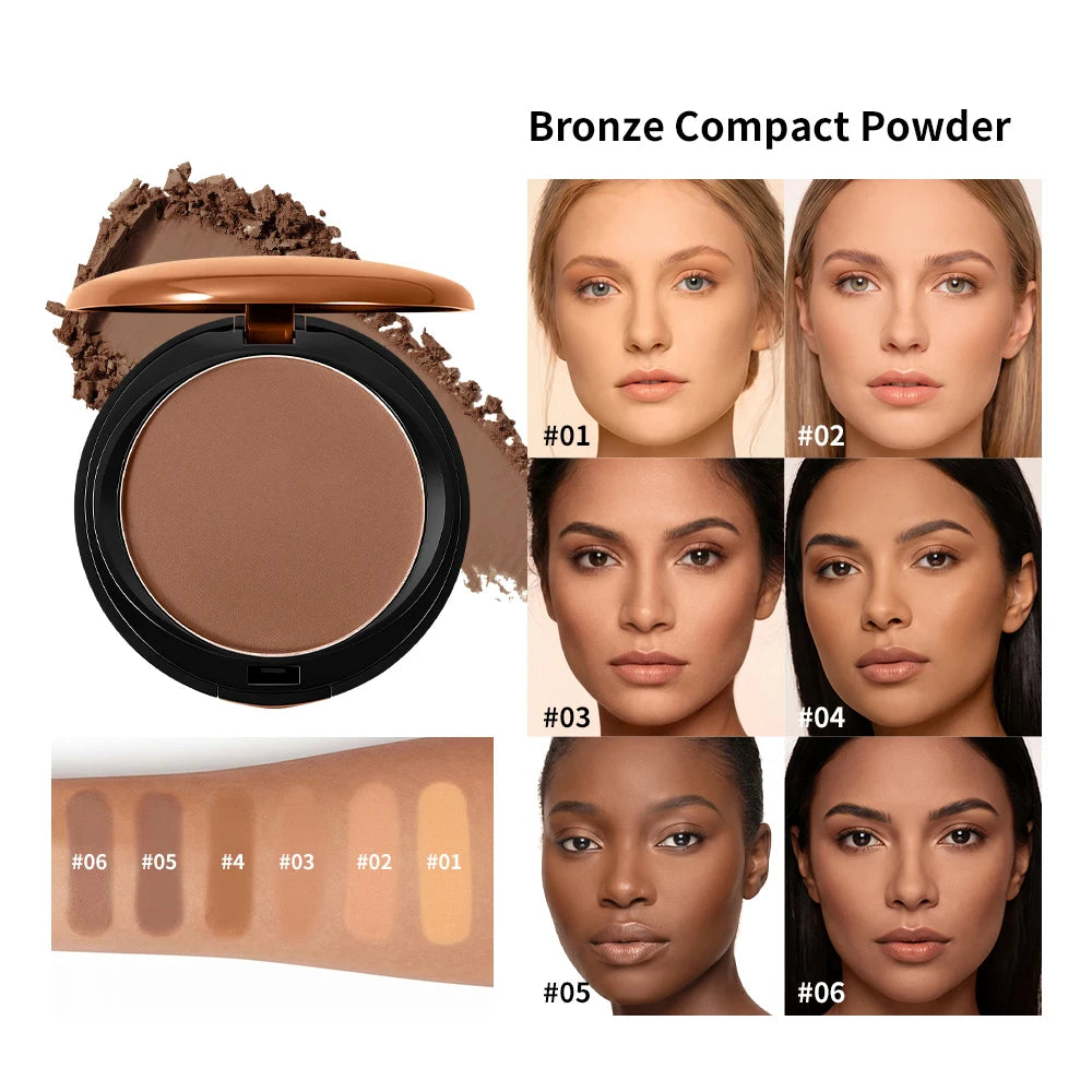 Matte Bronzing Powder 6 Shades Natural Warm Tone Buildable Contour Smooth Blendable Compact Travel Size Makeup For Face - AliExpress 66