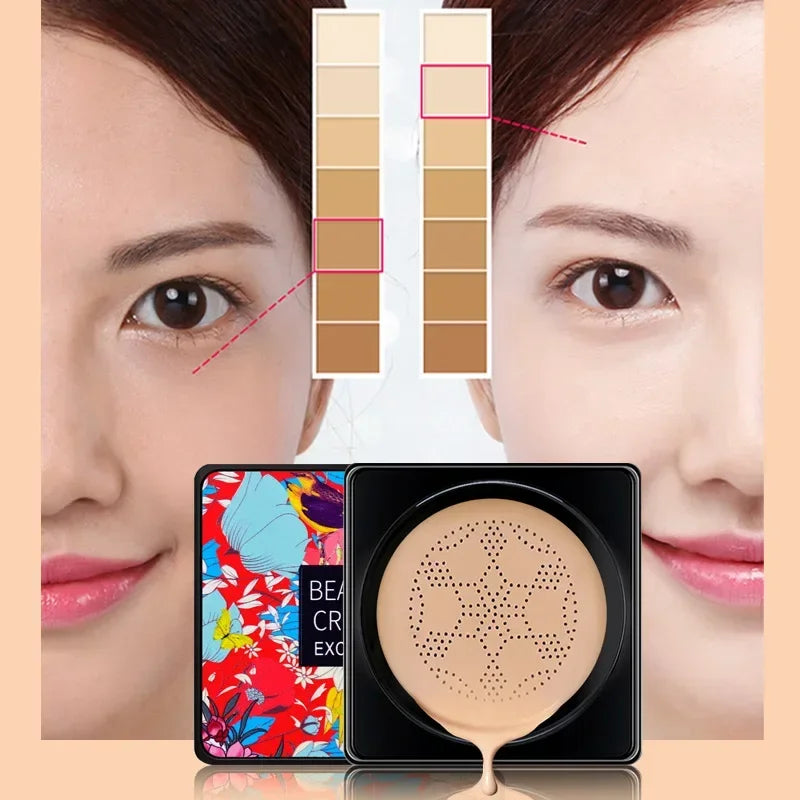 Mushroom Head BB Air Cushion Base Foundation CC Cream Moisturizing Hydrating Concealer Brighten Waterproof Skin Tone Makeups - AliExpress 66