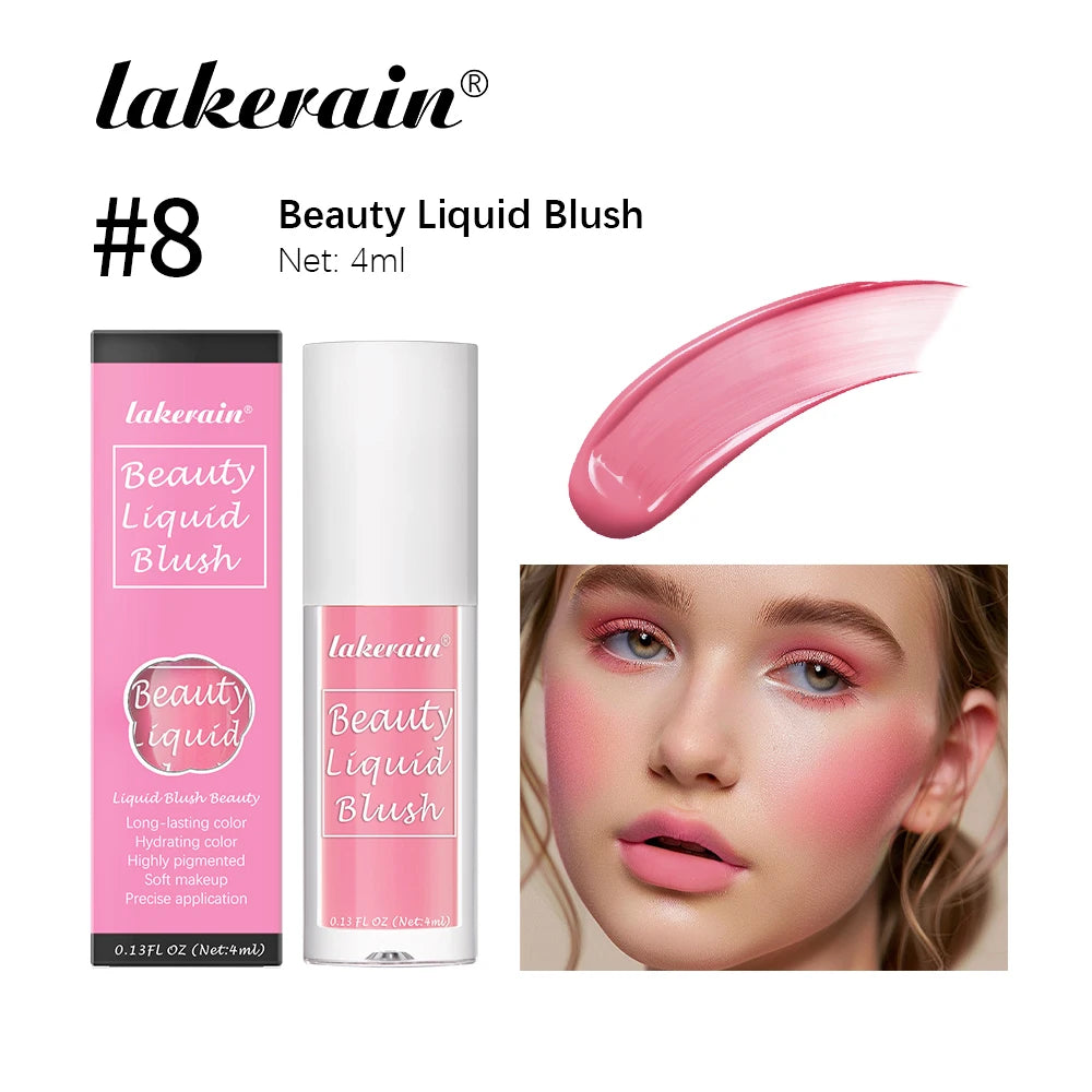 Beauty Liquid Blush Moisturizing Creamy Texture Waterproof Sweat-proof High Pigment Long-lasting Color Deeply Hydrating Blush