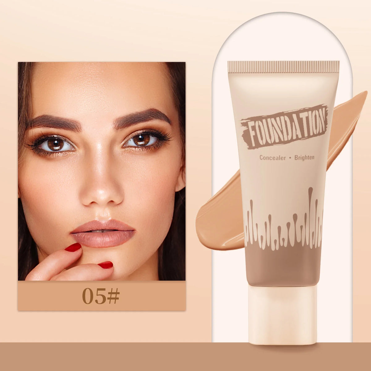 Full Coverage Foundation, Matte Finish Oil-control Liquid Foundation, Covering Blemishes And Dark Spot, Concealer Cream - AliExpress 66