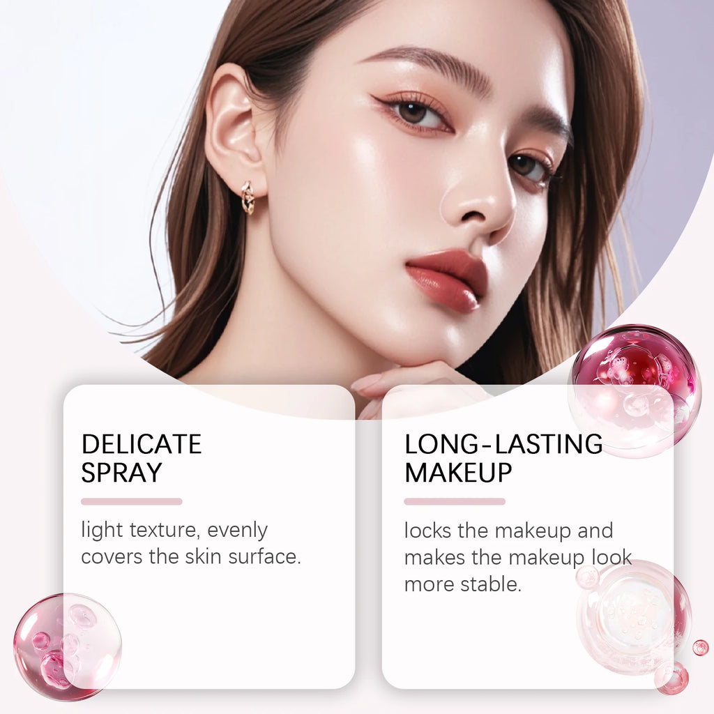 SPF Makeup Setting Spray Long Lasting Glow Finish Waterproof Makeup-Friendly Sunscreen Hydrating Fixer Spray For Pre Makeup Use