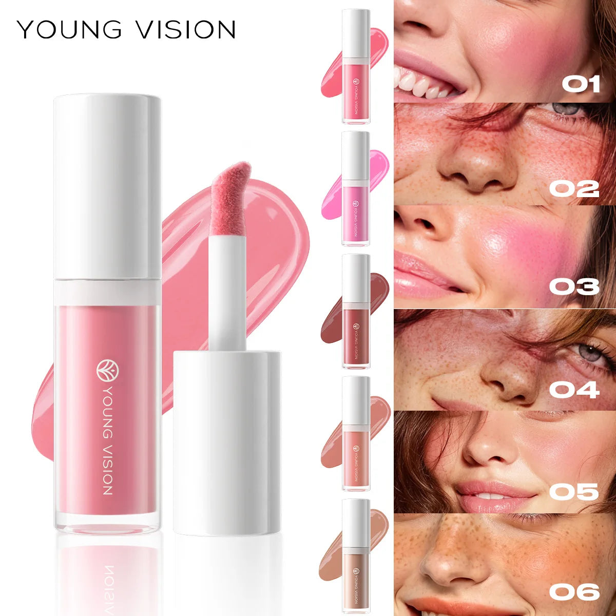6Colors Liquid Blush Long-Lasting Liquid Blush For High-Pigment Colour, Creates A Soft, Dewy Finish, Vegan & Cruelty-Free - AliExpress 66
