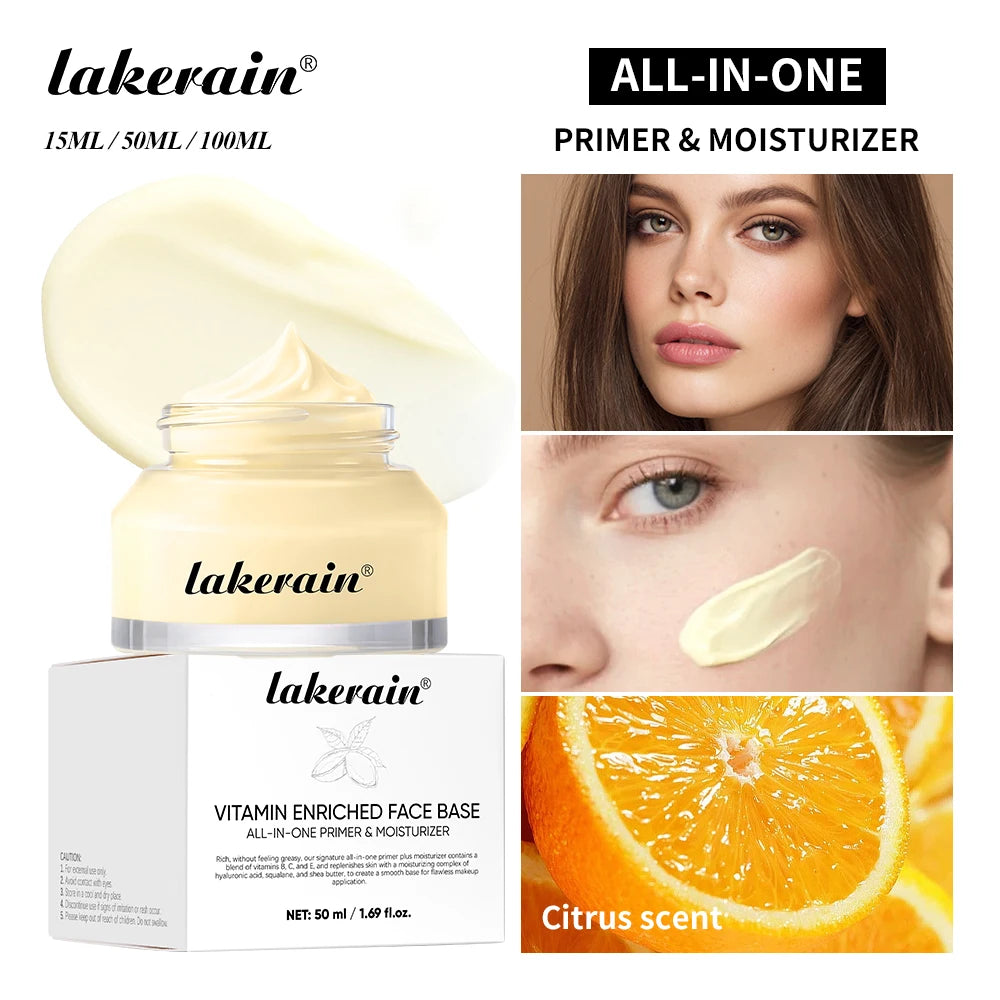 Lakerain Vitamin Facial Base Cream Long Lasting Makeup Nourishes Skin Deep Hydration Smoothly Flawless Smooth Pores Base Cream - AliExpress 66