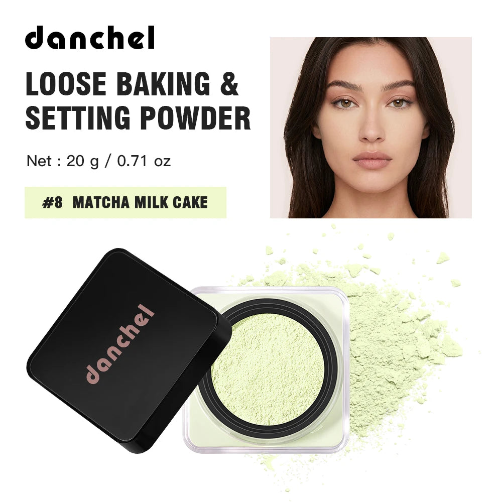 8 Shades Loose Baking Setting Powder Matte Oil Control Waterproof Sweat Resistant Longwear Brightening Face Cosmetic Blur Pores