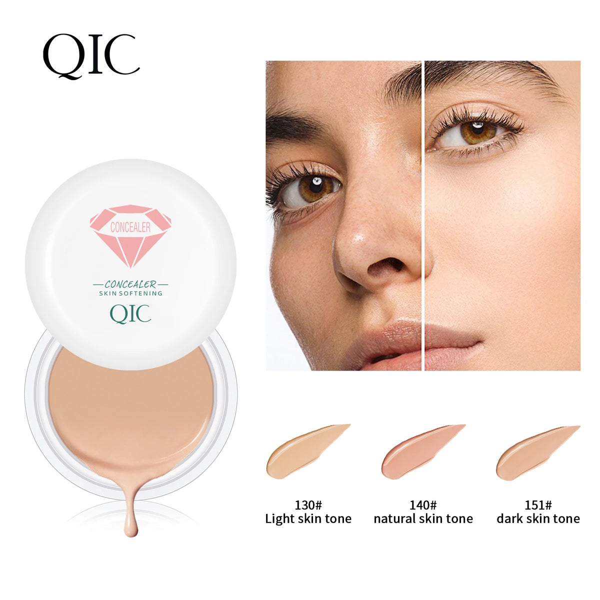 QIC Waterproof & Sweatproof Concealer Cream - Tattoo Coverage, Long-Lasting Foundation, Natural, Full Coverage, All Skin Types - AliExpress 66