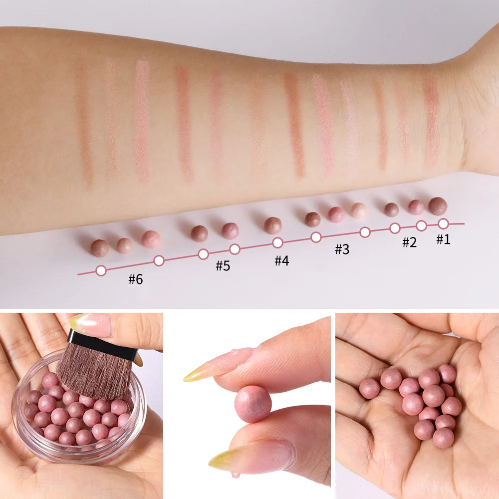 lakerain Spherical Blush Roll-on Natural Shimmer 6 Colors