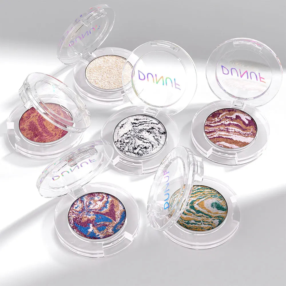 Marble Swirl Single Highlighter Shimmer Pearlescent Powder Multi?use Eyeshadow Blush Face Contour Brightening Cosmetics