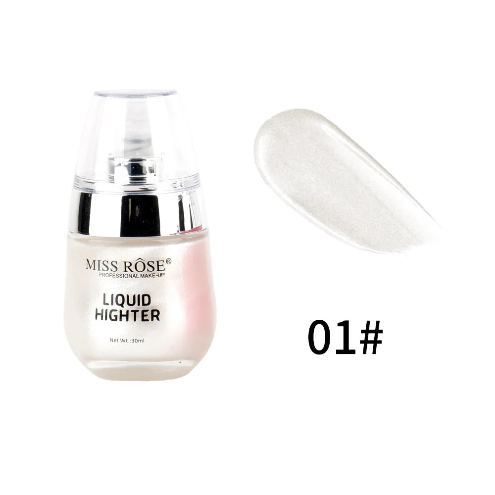 MISS ROSE Shimmer Super Sparkle Liquid Highlight Eyeshadow Natural Brightening Face Body Makeup Cosmetic Body Glitter