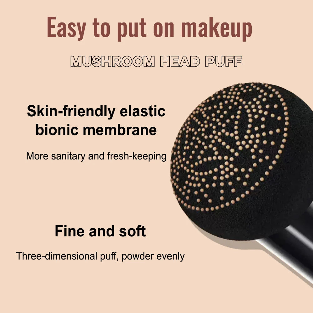 Mushroom Head Air Cushion BB Cream, Moisturizing Concealer Foundation, Brightening Natural Nude Makeup with Mushroom Puff - AliExpress 66