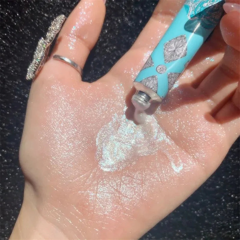 Diamond Glitter Highlighter Cream Liquid Makeup Face Contour Glow Body Shimmer Sparkling Illuminating Highlight for All Skin - AliExpress 66