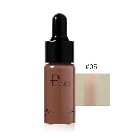 12 Color Liquid R Nude Contouring Face Brightener Glow Shimmer 3D Bronzer Highlighter Glitter Makeup Cream