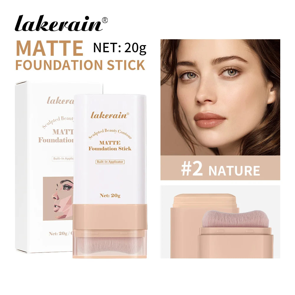 Lakerain Matte Foundation Stick Powerful Coverage Brighten Skin Tone Not Easy Melt Lightweight Smooth Texture Foundation Stick - AliExpress 66