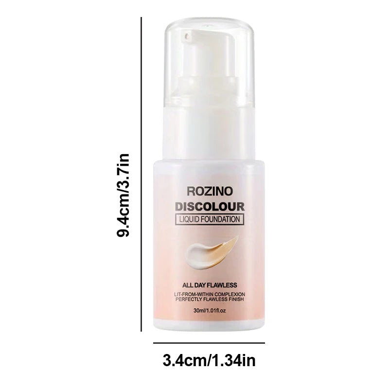 24-Hour Long-Lasting Moisturizing Liquid Concealer, Brightens and Covers Blemishes, Color-Changing Foundation BB Cream