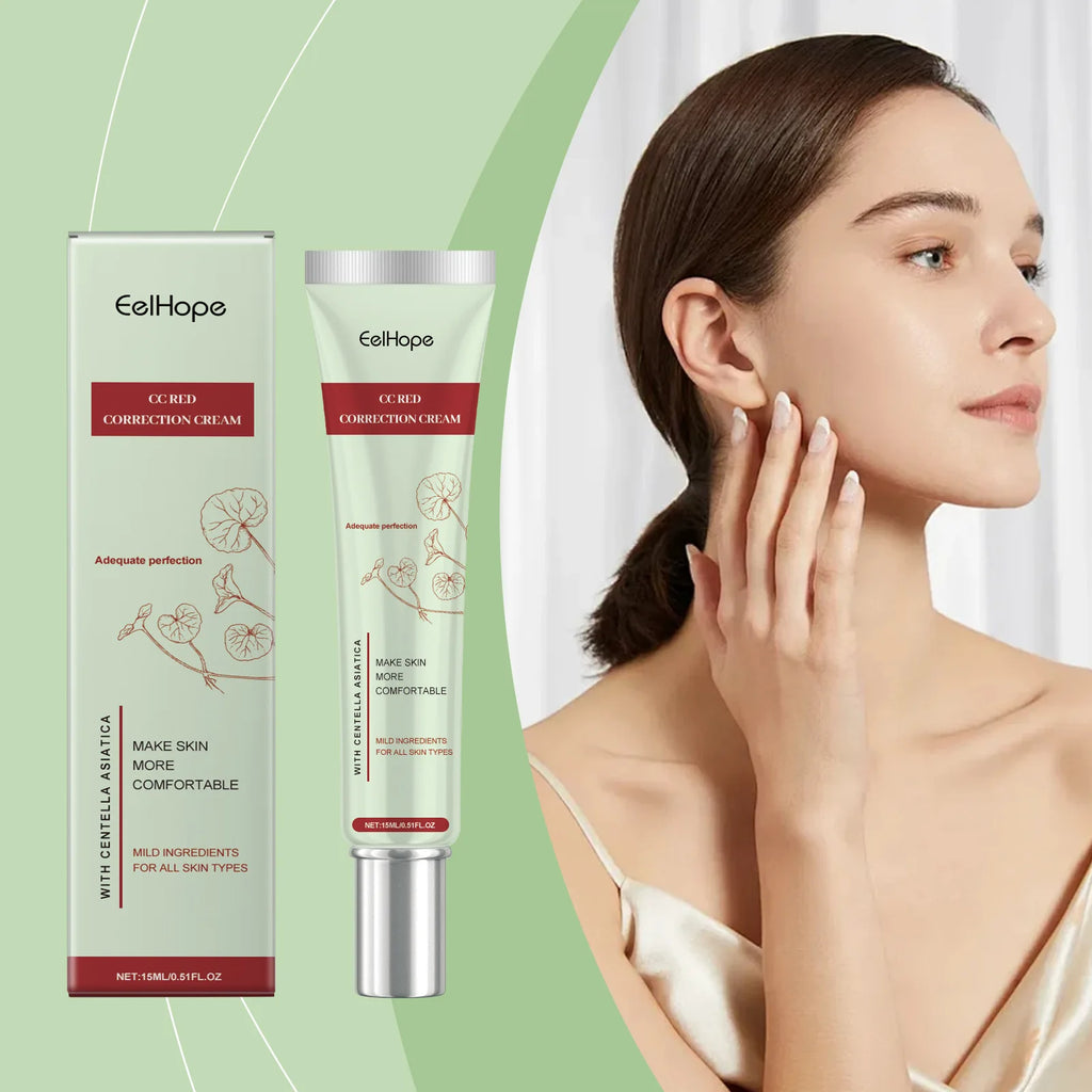 Centella Asiatica Cc Cream Repair Redness Damage Smoothing Brightening Lightweight Long Lasting Cover Pores Makeup Foundation