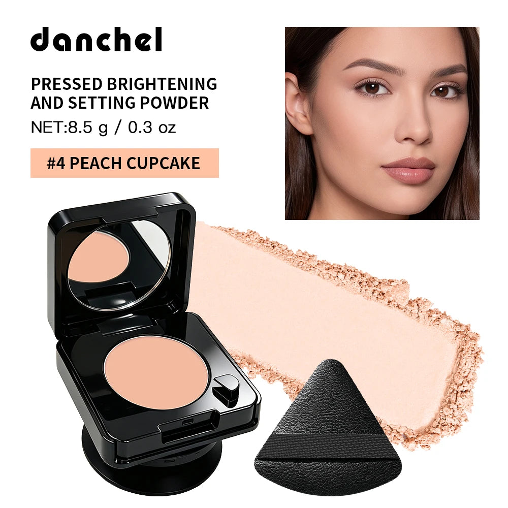 2-In-1 Oil Control & Makeup Setting Pressed Powder Long Lasting Blur Pores Matte Pressed Powder with Phone Grip Woman Cosmetics