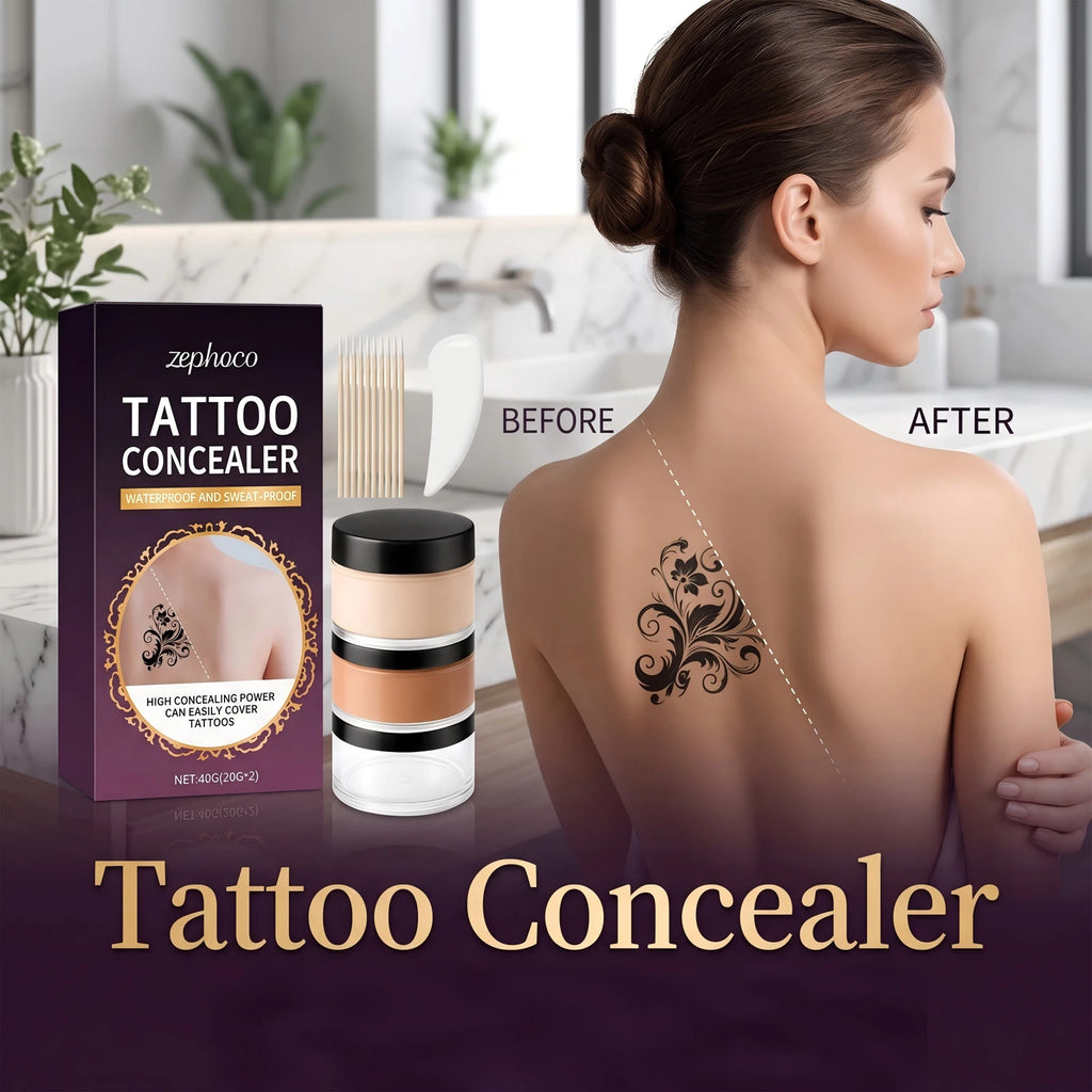 Tattoo Concealer Full Coverage Concealer for Tattoos Scars Even Skin Tone Waterproof Cover Acne Scarring Sweatproof Body Makeup