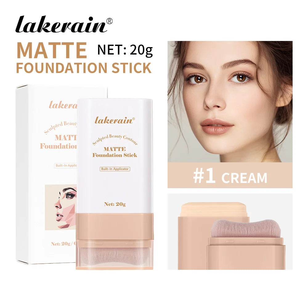 Lakerain Matte Foundation Stick Powerful Coverage Brighten Skin Tone Not Easy Melt Lightweight Smooth Texture Foundation Stick - AliExpress 66
