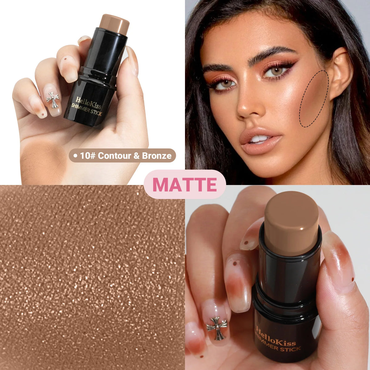 15 Color Waterproof Shimmer Face Bronzer Highlighters Glitter Corrector Contour Illuminator Stick Creamy Blush Makeup Cosmetics - AliExpress 66