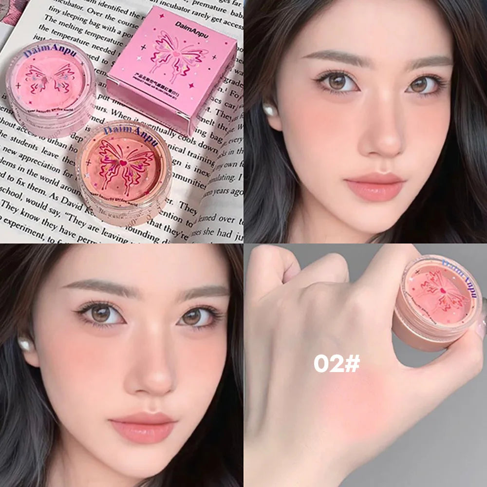 Airy Blush Clay Pigmented Powdery Cream Blusher DaimAnpu Long-Lasting Tender Look Uplifting Color Matte Girlish Blush - AliExpress 66