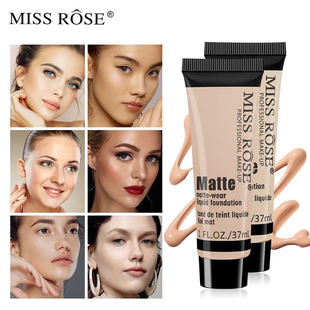 MISS ROSE Contour Liquid Foundation, High Coverage Long?lasting Concealing Cream Foundation Facial Base Makeup Cosmetics - AliExpress 66