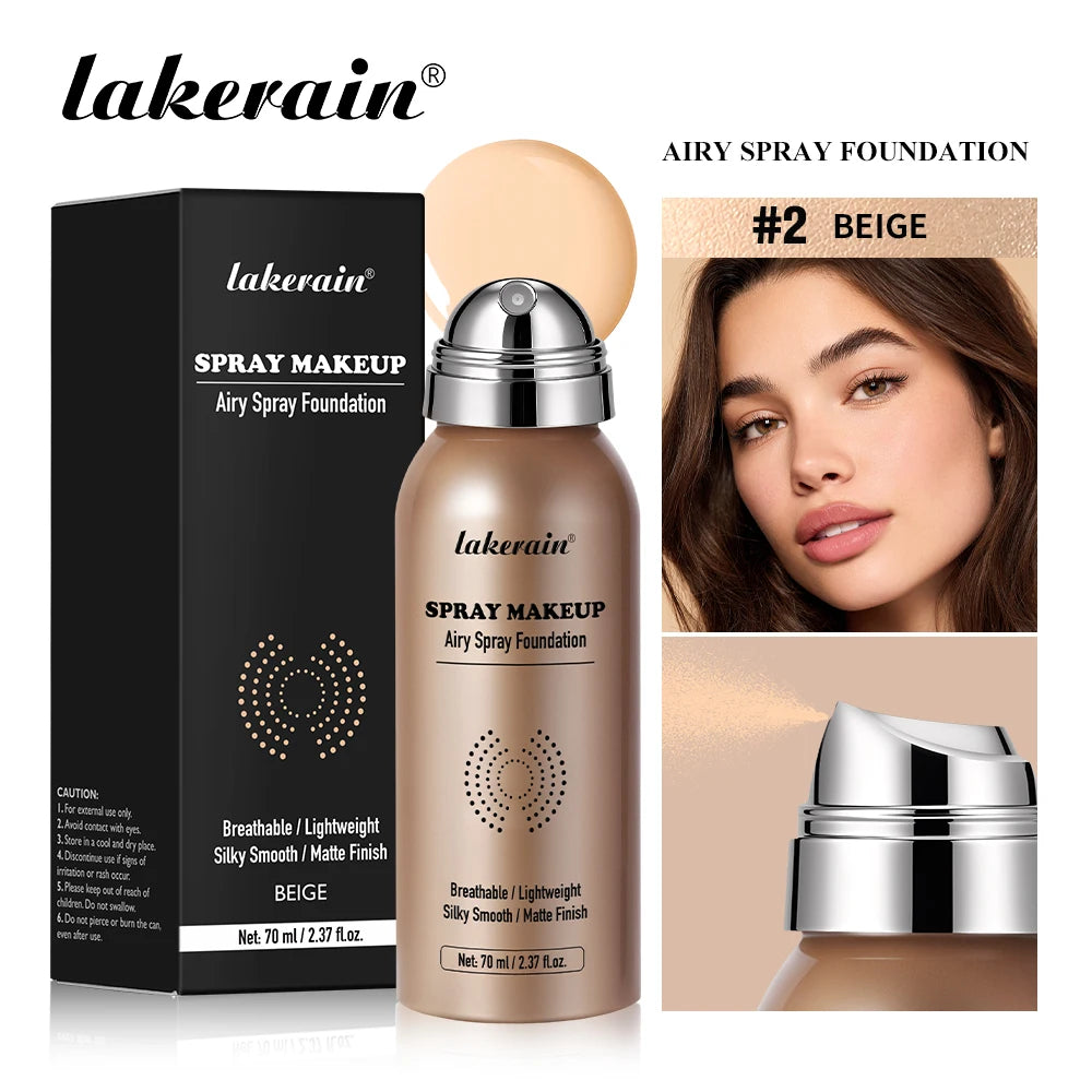 Airy Foundation Spray Waterproof Sweat-resistant Natural Silky Matte Finish Even Skin Tone Breathable Foundation Make-up Spray - AliExpress 66