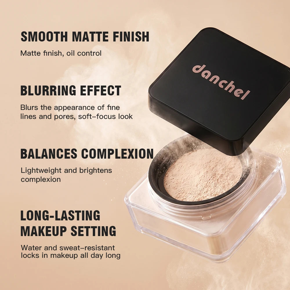 8 Shades Loose Baking Setting Powder Matte Oil Control Waterproof Sweat Resistant Longwear Brightening Face Cosmetic Blur Pores