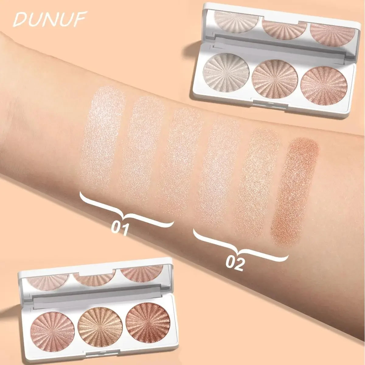 Highly Pigmented Waterproof Baked Highlighter Palette Blush Contour 4in1 Face Makeup Long Lasting Beauty Cosmetics - AliExpress 66