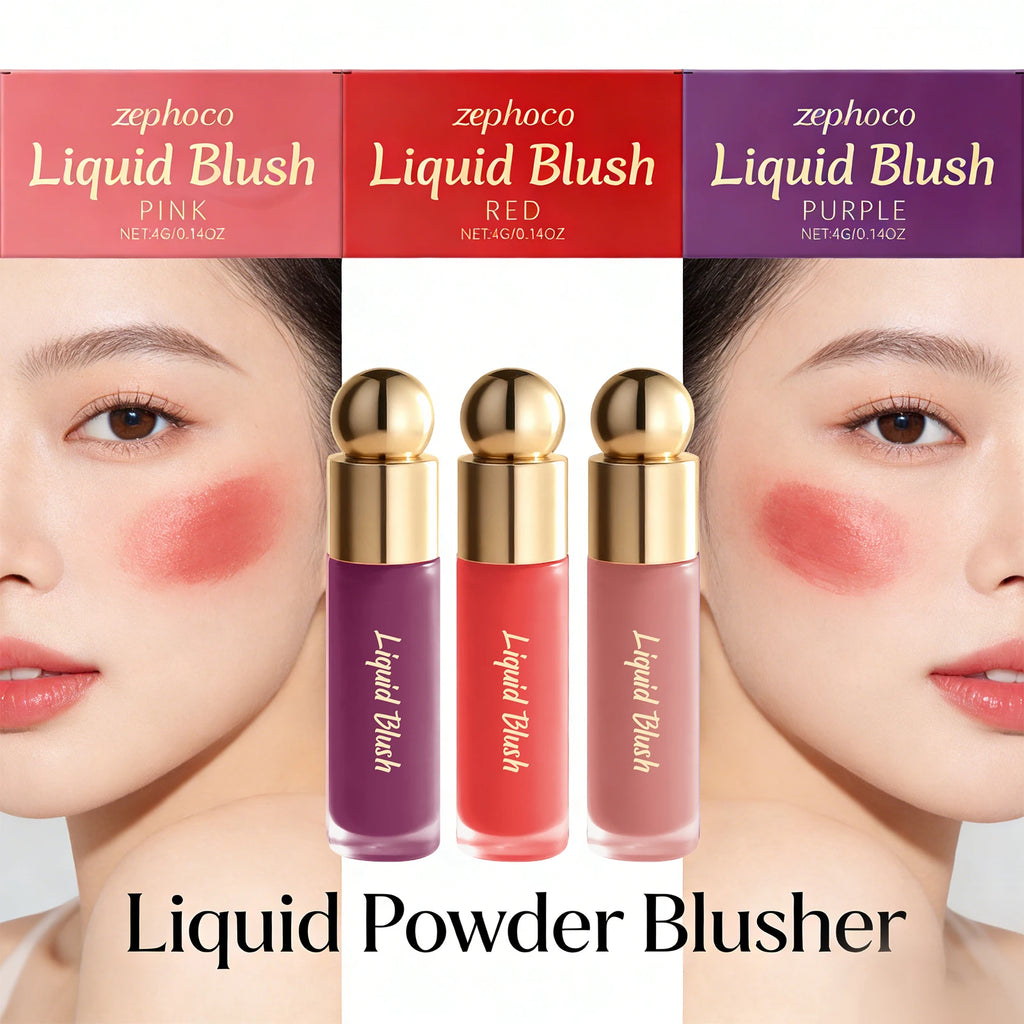 3 Colors Liquid Powder Blusher Waterproof Powder Blusher Atmosphere Makeup Easy to Apply Long Lasting Face Makeup Contracts - AliExpress 66