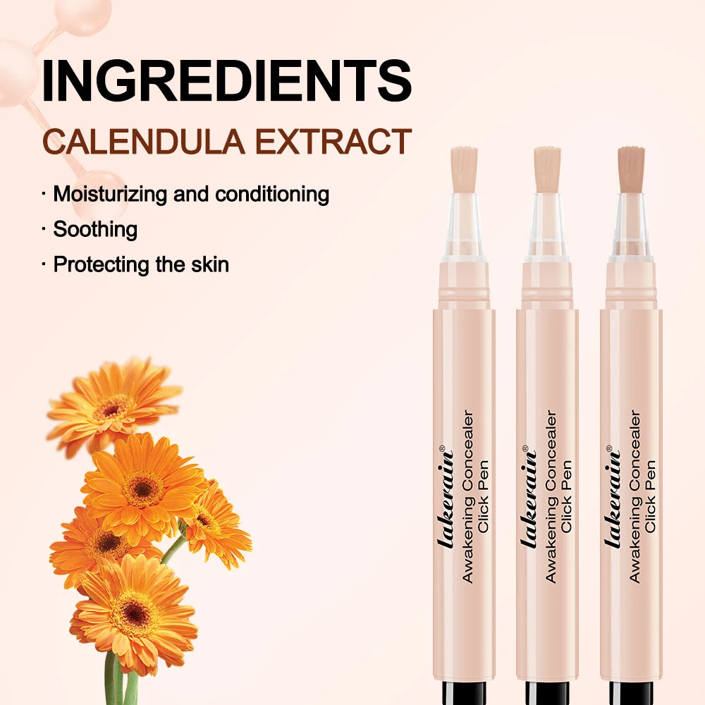 Waterproof Concealer Click Pen 3 Colors Natural Glowing Lightweight Full Coverage Sweat Proof Concealer Pencil Woman Makeup - AliExpress 66
