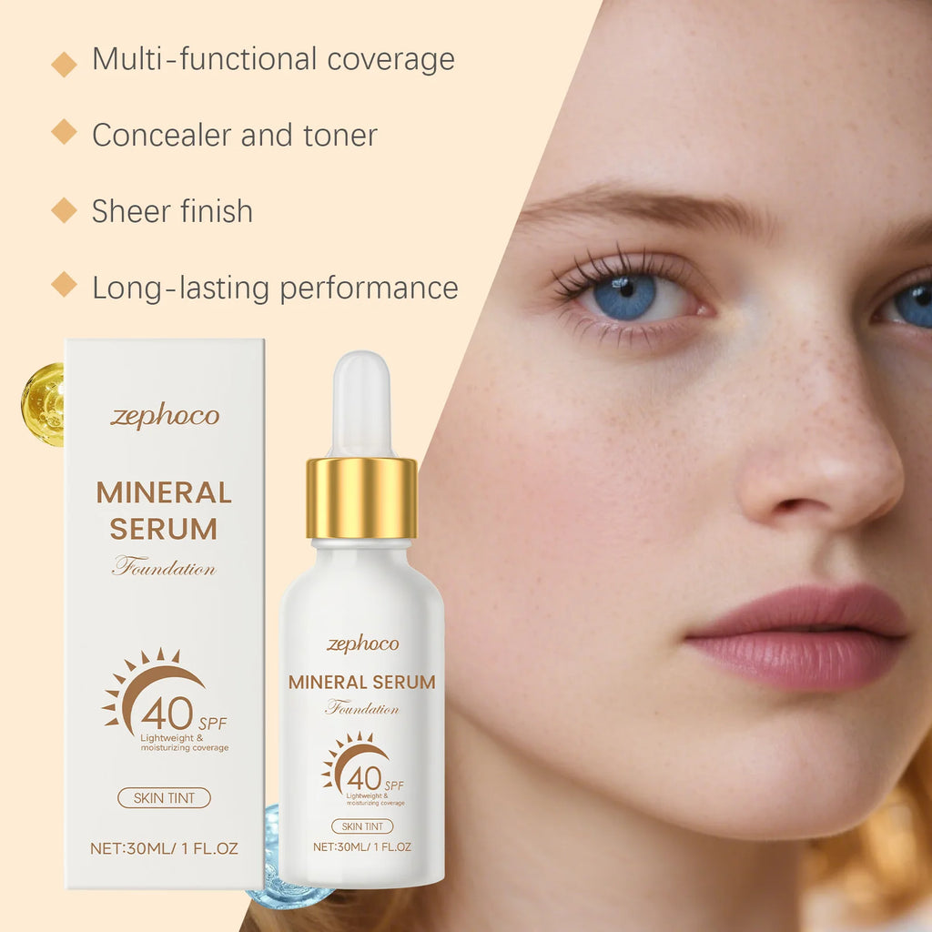 SPF 40 Sunscreen Liquid Foundation Isolation Cream Correct Skin Tone Reduce Dullness Conceal Pores Long Lasting Natural Face - AliExpress 66